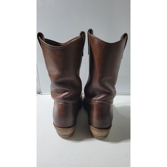H. H. Brown chocolate nubuck leather Western Cowboy Boot Men’s Size 10 3E main image 6